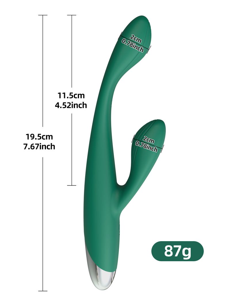 Vibratore punto G FairyKiss per principianti, vibratore a doppio capezzolo a 10 velocità, clitoride, orgasmo femminile, masturbatore con dita, sesso_voghion.com