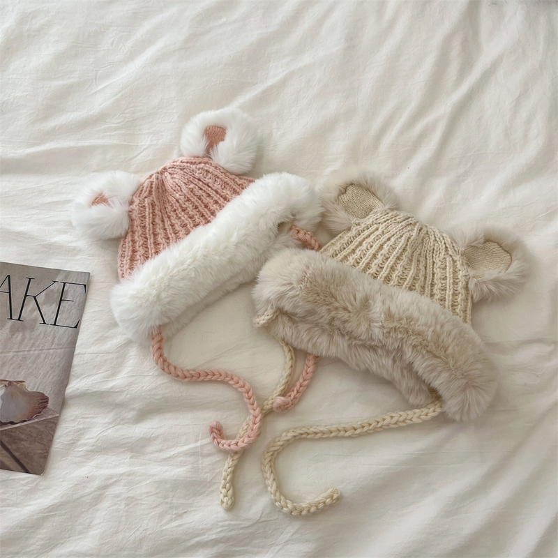 Cappelli per bambini Cappelli invernali per ragazze Pullover Plus Velluto Cappelli per orecchie da bambino per uomo e donna Autunno e inverno Cappelli Lei Feng per bambini spessi e caldi_voghion.com
