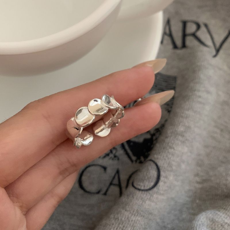 Korean New INS For Women Fish Scale Round Index Finger Accessory Niche Design Tail Stackable Plain Ring_voghion.com