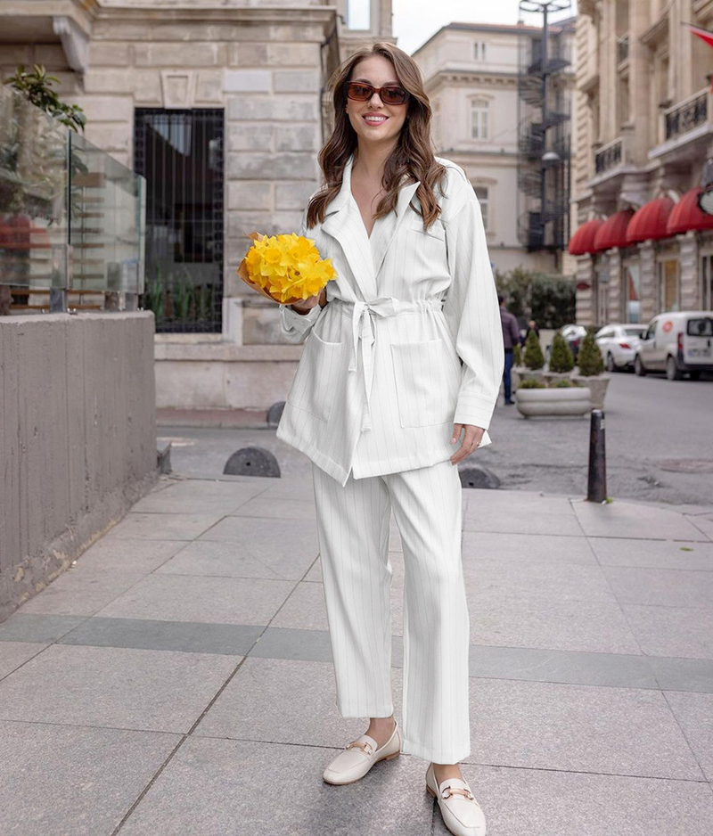 Women's suits fall new casual fashion street trend long-sleeved trousers._voghion.com