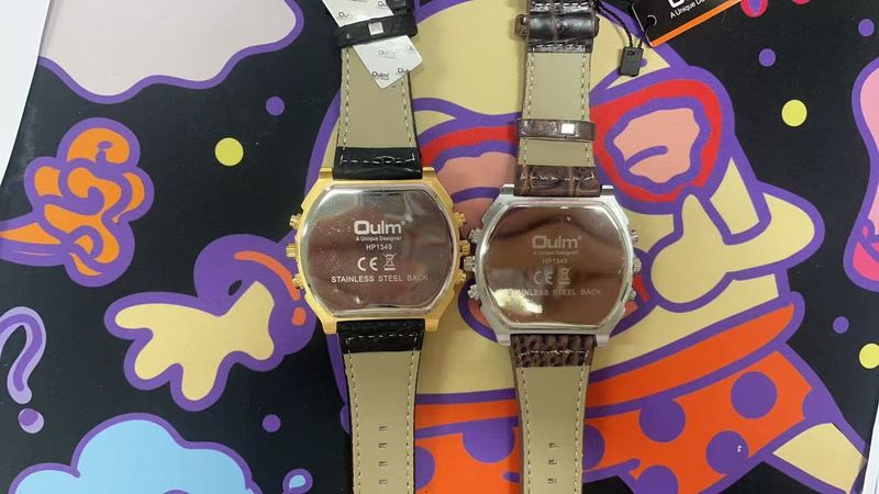 Herrenuhr mit GMT und zwei Zeitzonen und großem Zifferblatt – Quarzwerk, Lederarmband, lässiger Herrenuhr_voghion.com