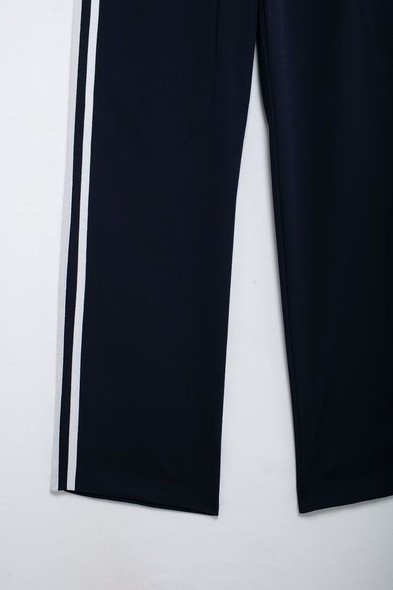 Damen 2024 Herbst/Winter Neues Set aus Jacke, Mantel und Hose mit seitlichen Streifen_voghion.com