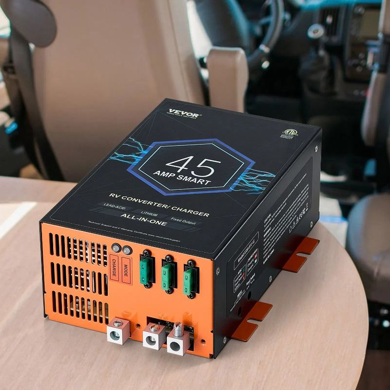 Battery DC 12V AC Amp Converter Power Charger 45 RV RV To Converter 110V_voghion.com