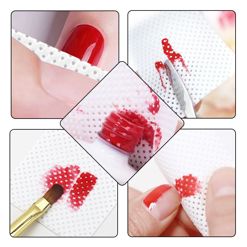 Fusselfräien Nagellack Magieentferner Kottengwëscher UV-Gellackentferner Botzmëttel Pabeierpad Nagelkonscht Reinigung Maniküre Tools Tipps_voghion.com