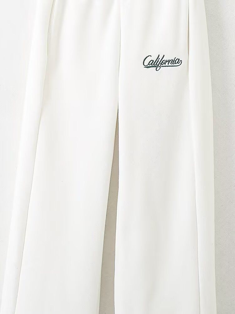 Conjunto de sudadera y jogger retro chic para mujer: conjunto de dos piezas de poliéster suave, cómodo y a la moda para otoño, estampado moderno (tallas S/M/L)_voghion.com