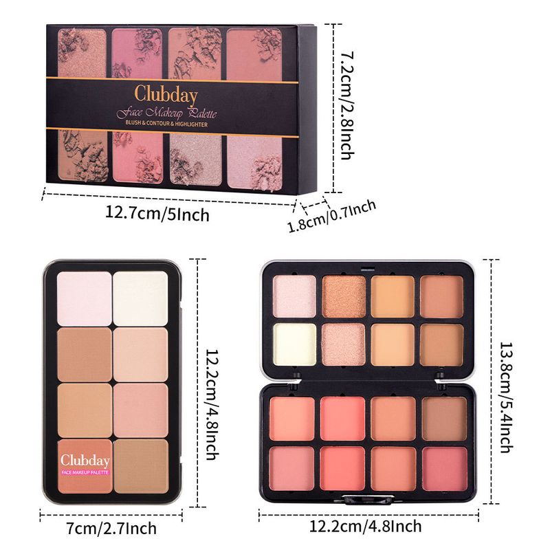 Blush rouge mat surligneur contouring tridimensionnel palette intégrée modification du contour maquillage du visage_voghion.com