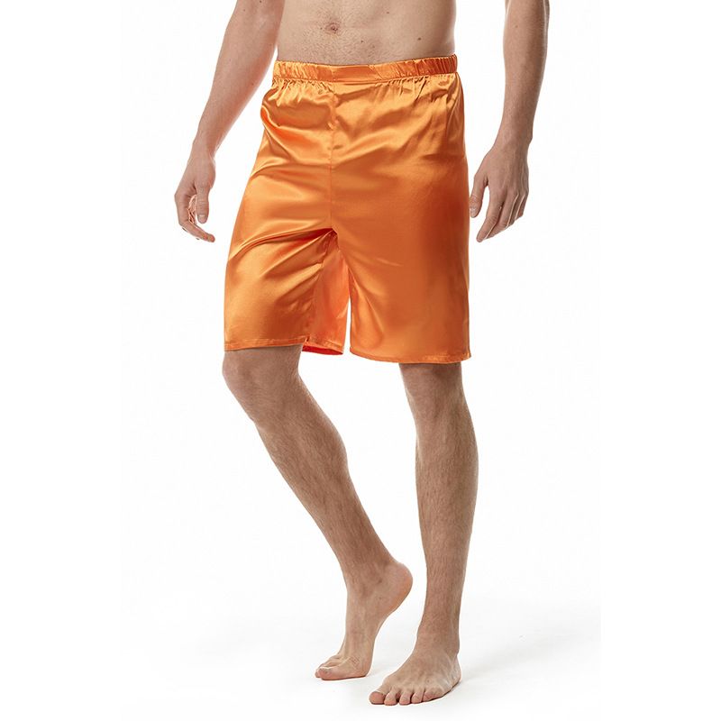 Premium Products Fengxia New Solid Color Sleeper For Men, European Silk Shorts, Large Size Beach Pants_voghion.com