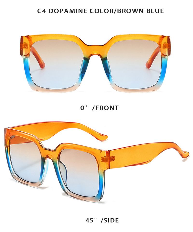 Dopamine Sunglasses For Women - UV400 Large Square Frame With Wide Legs (Trendy 2025 Design, Small Face Fit)_voghion.com