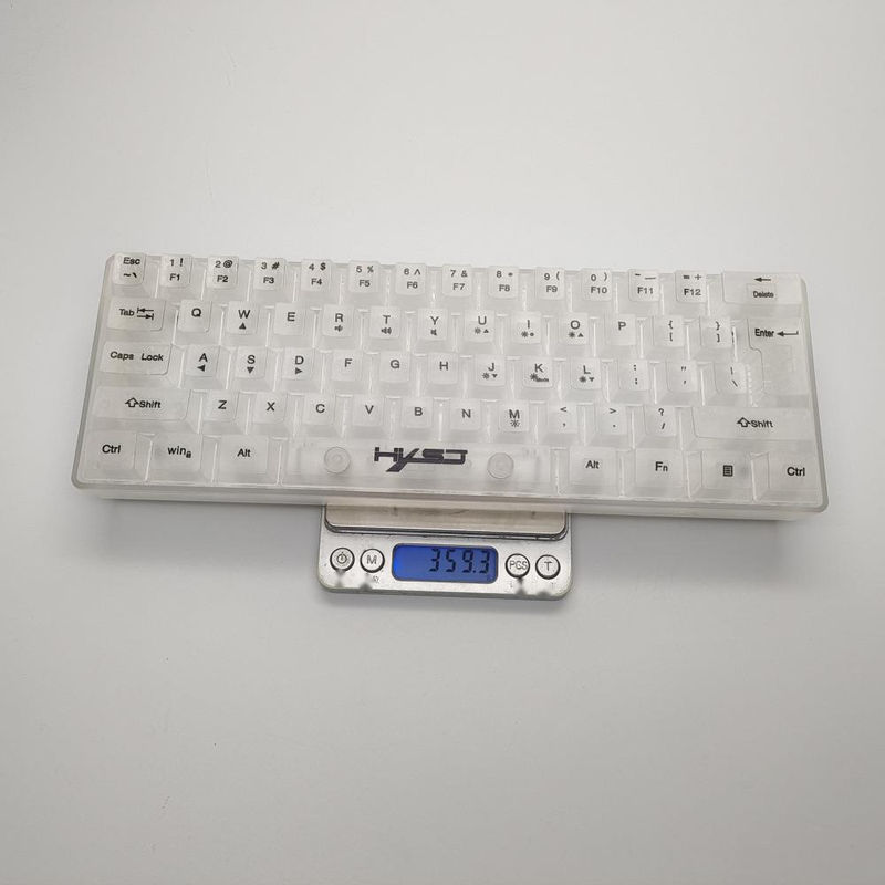 Yeni V700 61 Tuş Kablolu İnce Film Tamamen Şeffaf RGB Arkadan Aydınlatmalı Mekanik Dokunmatik Oyun Klavyesi_voghion.com