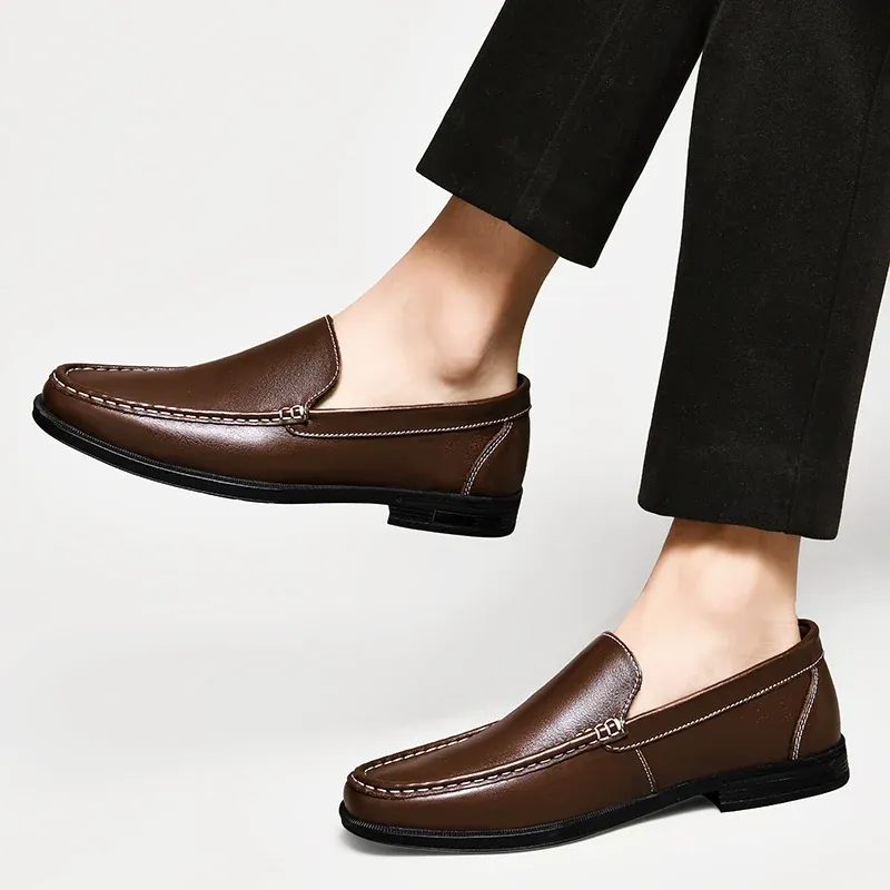 Herren Usmarke Slipper aus echtem Leder Neue Freizeitschuhe für Herren Designer Mokassins Heißer Verkauf Drive Schuhe_voghion.com