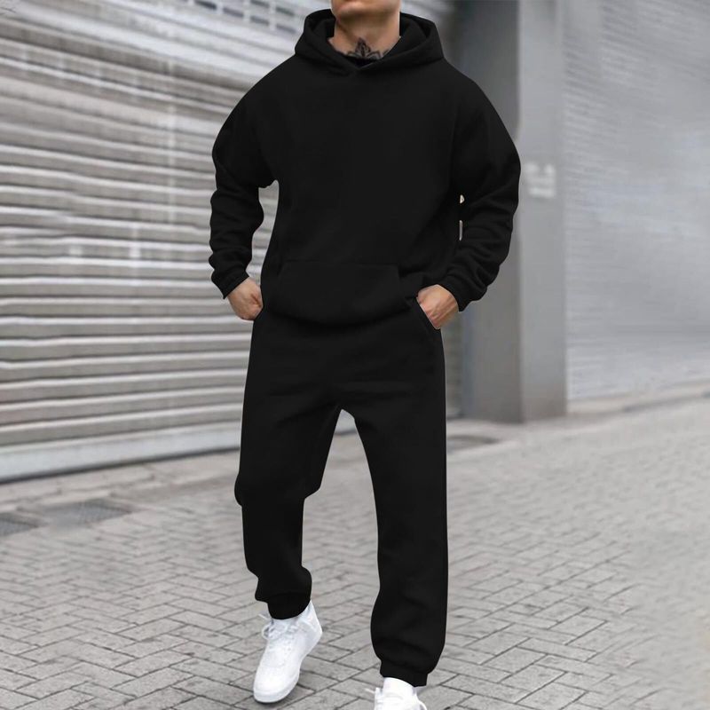 "Men's & Women's Fleece Hoodie And Jogger Set - Soft Pullover Sweatshirt With Comfortable Lounge Pants, Casual Streetwear Outfit For Fall_voghion.com