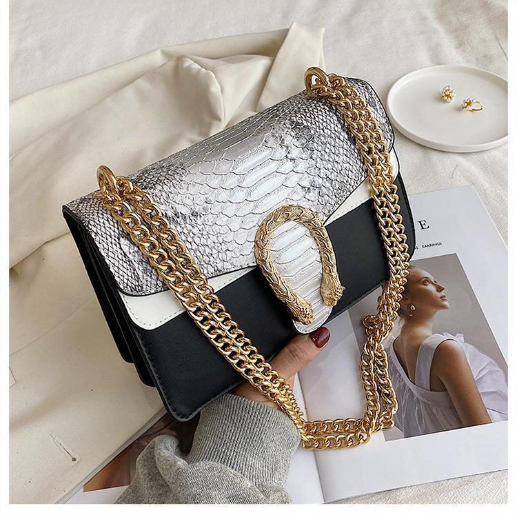 Cross-border Women's Bag 2022 New Niche High-end One-shoulder Armpit Bag Crocodile Pattern Retro Chain Messenger Bag Bags_voghion.com