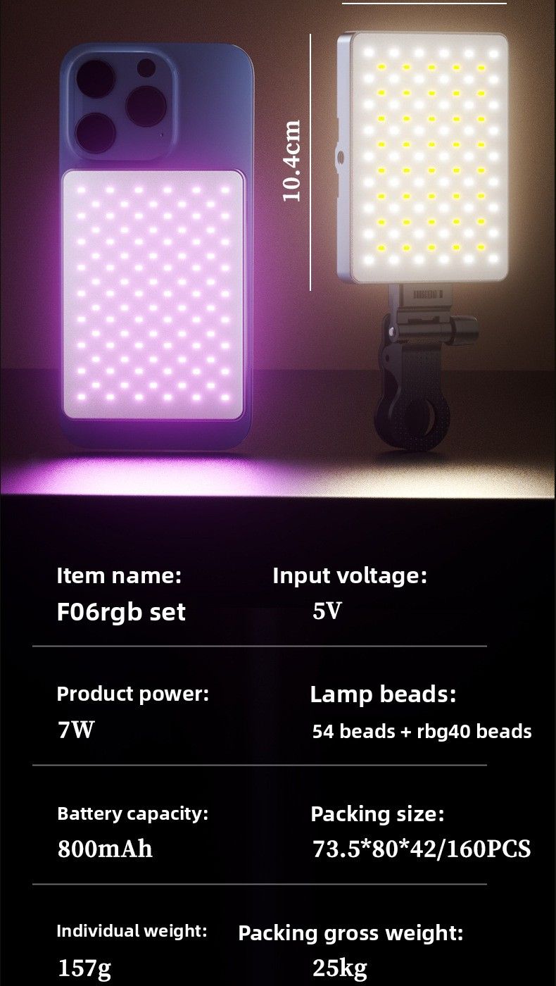 Full Color Pocket Live Streaming Draagbare Camera Magnetische Invullicht LED Mobiele Telefoon Fotografie_voghion.com