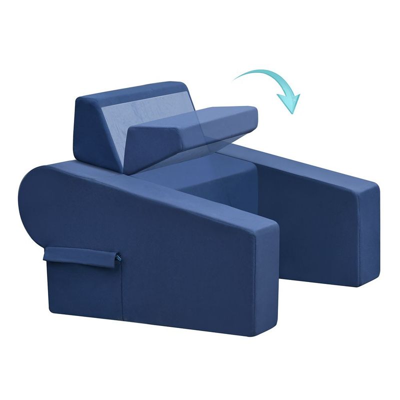 Reading Pillow For Gaming Lap Desk With Side Pocket,Navy Blue_voghion.com
