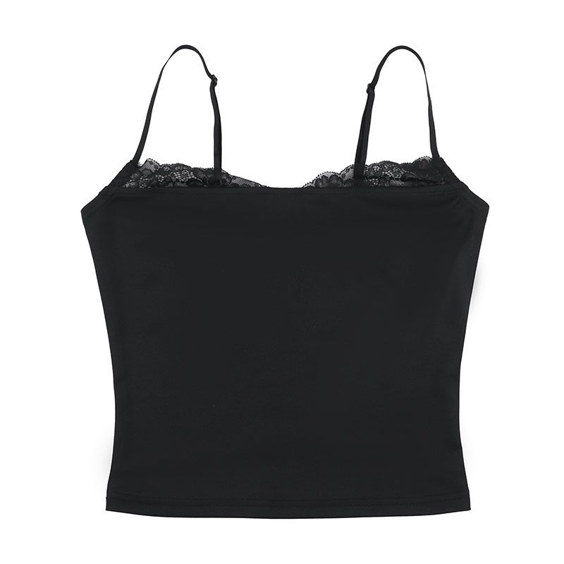 Bretelle in pizzo tinta unita con cuciture, aderenti, per ragazze calde, estive, da donna_voghion.com