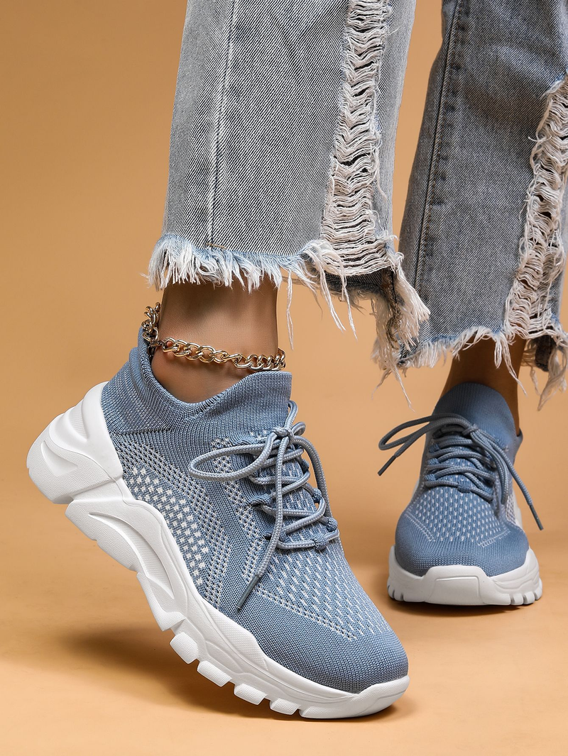 Plus Size Women's Breathable Sock Sneakers Slip-On Lazy Shoes_voghion.com