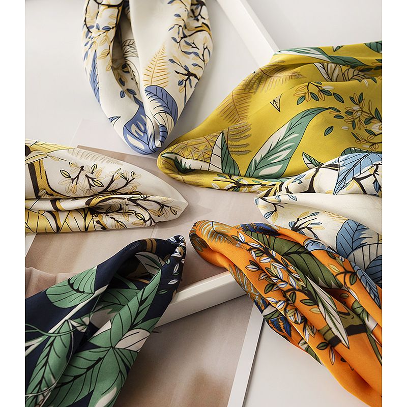 Selbst gehalten ausflug simulation seide blumenmuster, frühling herbst dünne kleine quadratische schal kann gepaart mit shir und_voghion.com