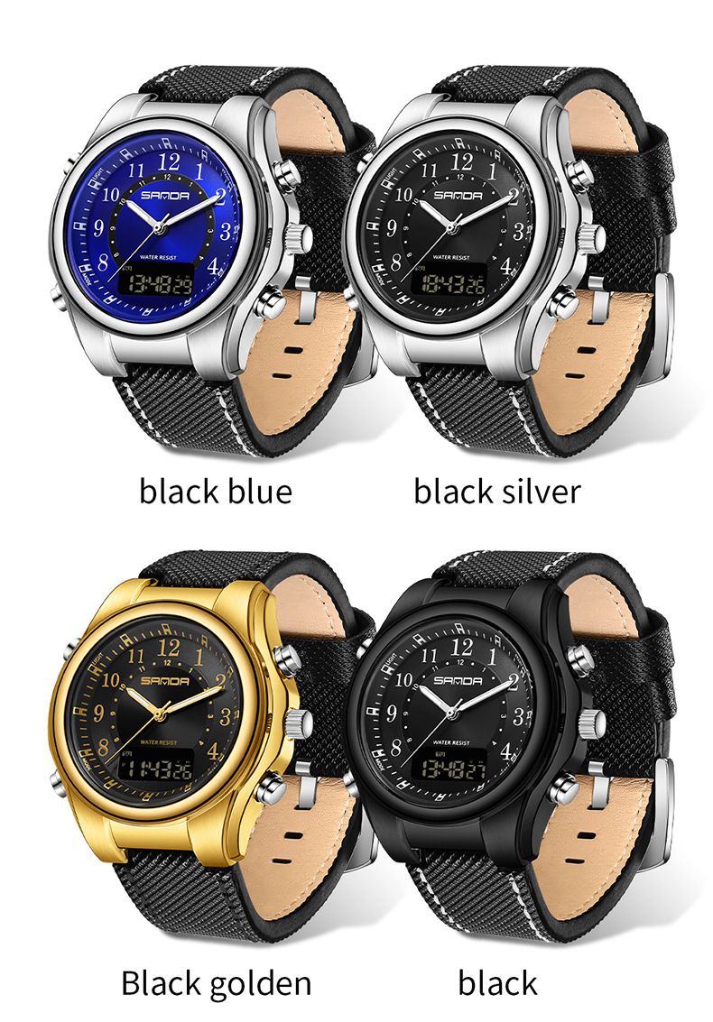 Men's Stylish Multifunction Digital Quartz Watch With Waterproof, Alarm, Stopwatch, And LED Backlight - Perfect For Casual, Business, And Sports_voghion.com