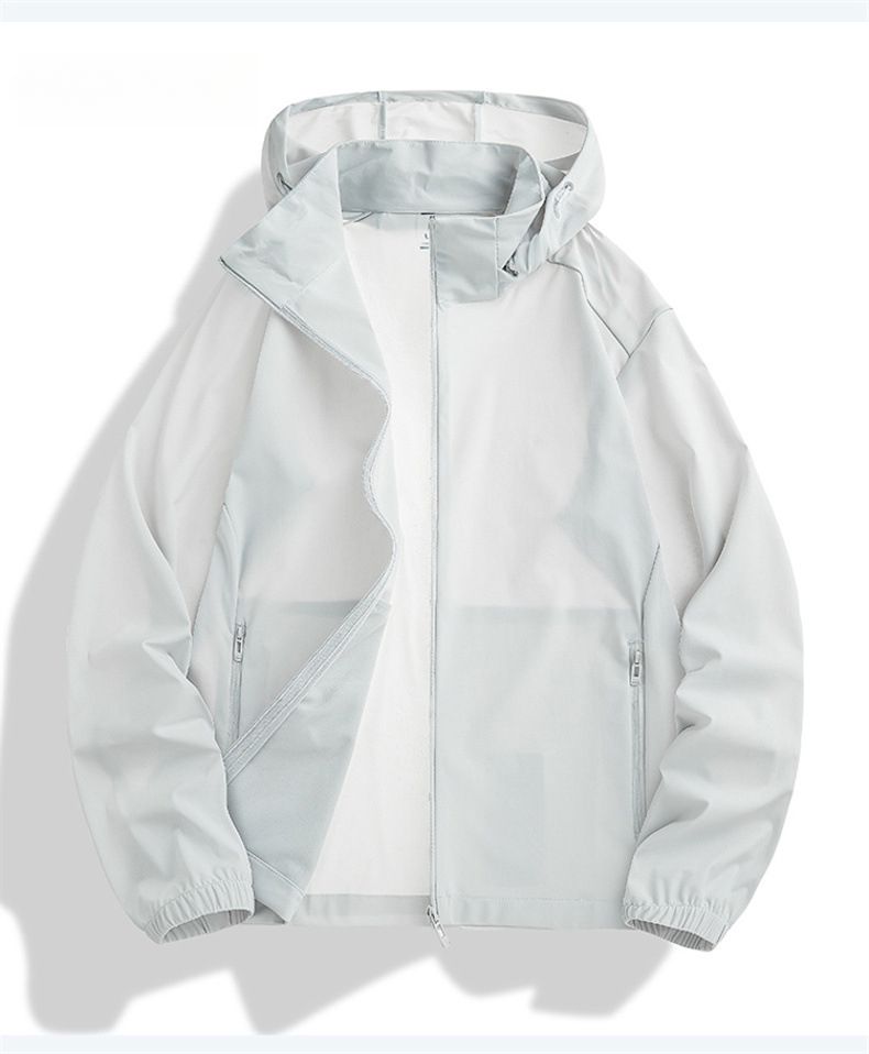 Summer Couple Ice Silk Sunscreen Clothes Cool And Breathable Versatile Jacket Men's And Women's Light And Thin Breathable Outdoor Sunscreen Clothes_voghion.com