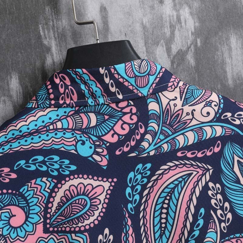 Sommer Neue Gedruckt Hemd Zwei Stück Jugend Casual Mode Herren Set_voghion.com