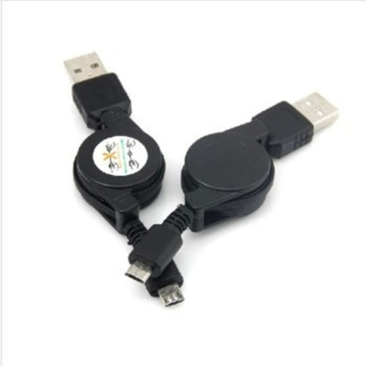 Cable de datos encogido con interfaz microUSB para teléfono Android, cable de carga escalable creativo_voghion.com