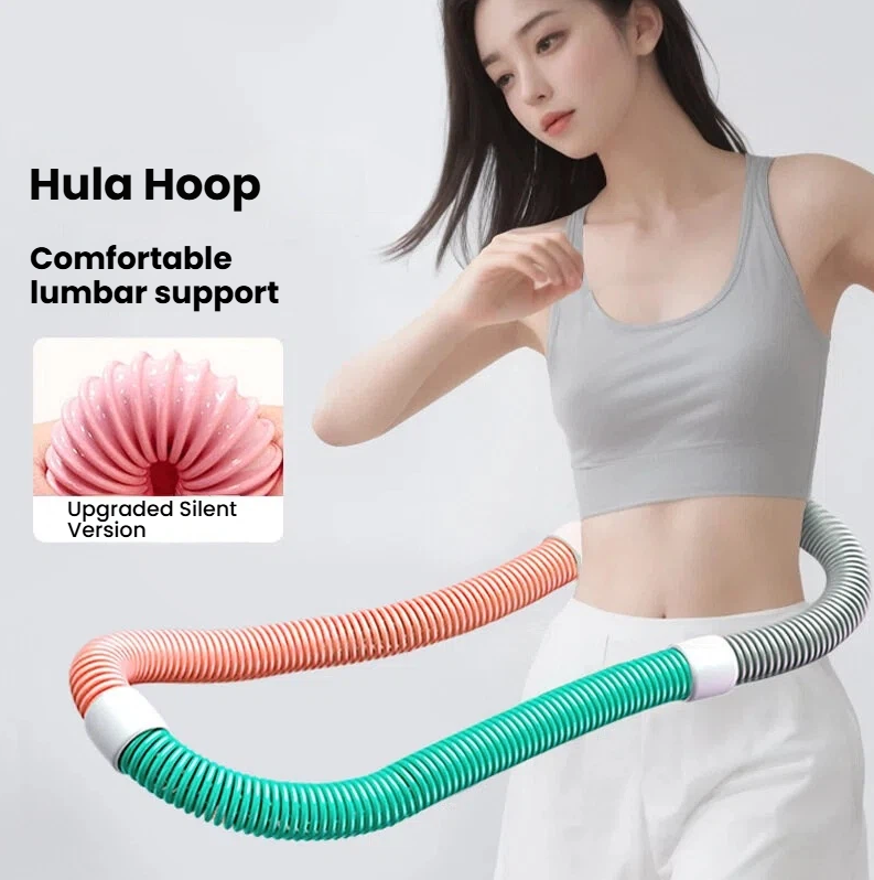 Oudao Silent Spring Hula Hoop per adulti Fitness Tubo morbido in PVC Colore macaron Attrezzatura per esercizi addominali per la casa dimagrante_voghion.com
