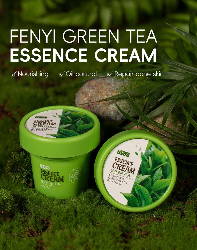 FENYI Green Tea Essence Cream 40g Hydrating Moisturizing Skin Care Products_voghion.com