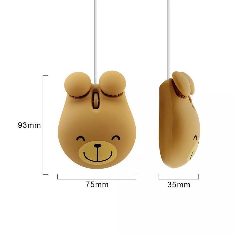 Digitex Digitex Cartoon Creative Girl Cute Bear Wired USB Optical Mouse_voghion.com