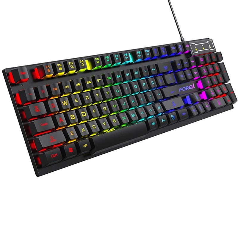104 Key Backlit Mechanical Wired Gaming Keyboard Waterproof Luminous Keyboard And Mouse Set For Gamers PC Laptop Office_voghion.com