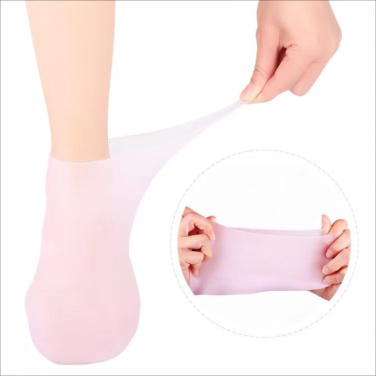 Silikonsocken Anti-Rissbildung Silikonsocken Silikon-Fußabdeckung Fußmaske Fußmaske Hautverjüngung Silikonabdeckung Feuchtigkeitsspendende Socken Vollfuß_voghion.com