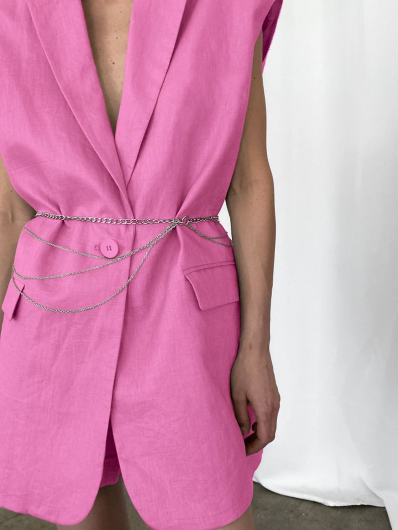 completo da donna, gilet, pantaloni dritti, set in due pezzi, stile semplice, tendenza di fascia alta_voghion.com