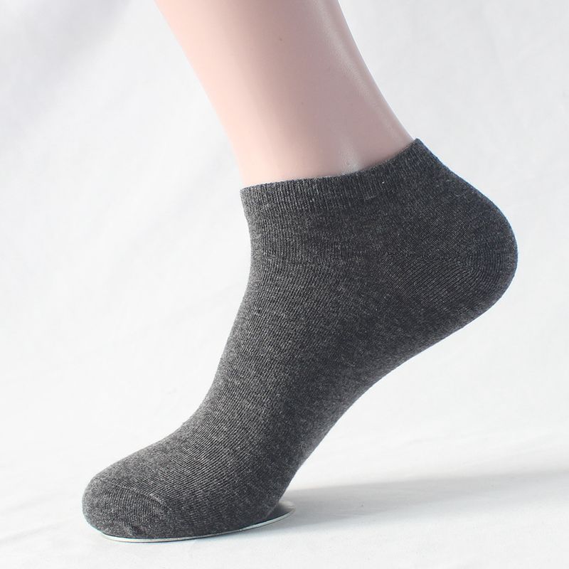 Übergroße Bootssocken für Herren, dünne, einfarbige Socken, feuchtigkeitsableitende Baumwollsocken und Söckchen_voghion.com
