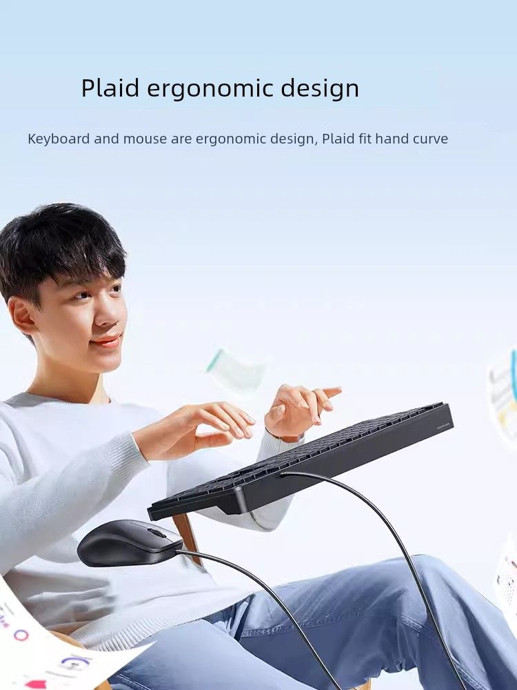 lian 007 Set Mouse Office Desktop Computer Ku004 With Wireless Keyboard_voghion.com