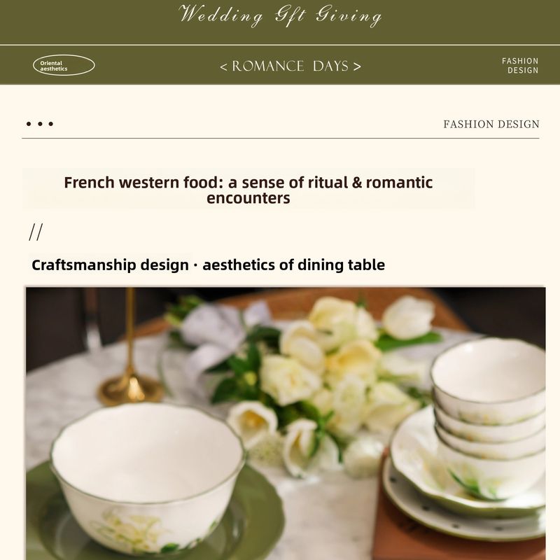 French Calla Lily Tableware Set Home Light Luxury High-end Ceramic Bowl Plate Box New Wedding Gift_voghion.com