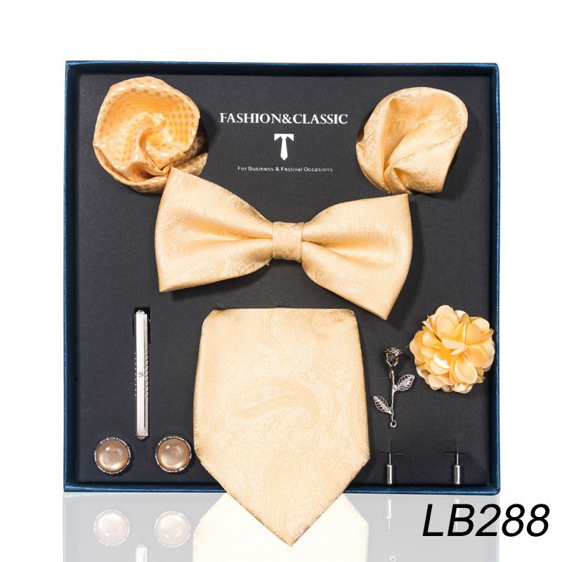 /Men's Ties & Handkerchiefs wedding groom's tie pocket square corsage gift box set men's tie ready stock wholesale_voghion.com