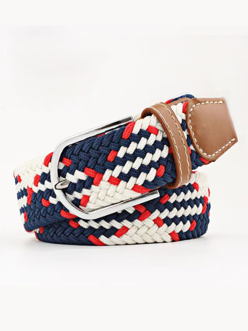 Damengürtel, heißer Verkauf, elastischer Canvas-Gürtel, gewebter Gürtel, Legierung, Dornschließe_voghion.com