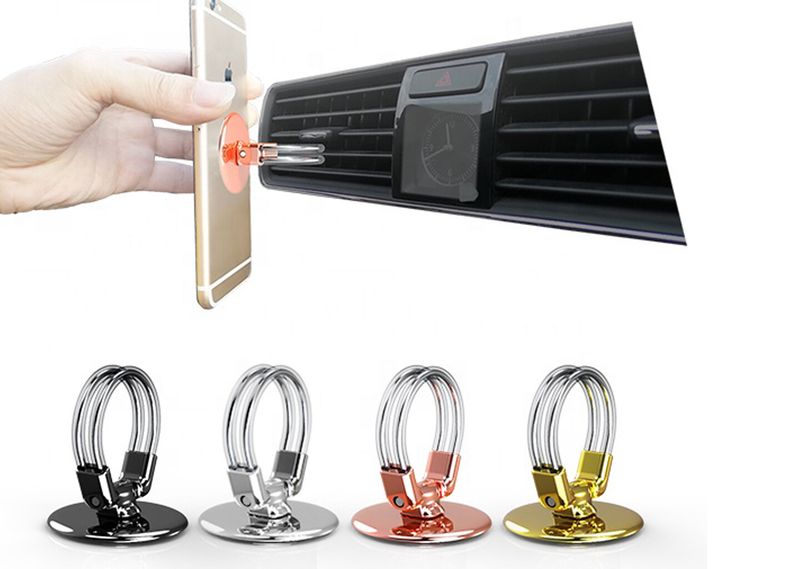 Mobile Finger Ring Grip Car Air Vent Cell Phone Mount Holder Stand Kickstand_voghion.com
