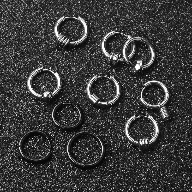Tredy Celebrity Style Hip-Hop Street Me's Earrigs Fashioable Persoality Puk Stailess Steel Cuffs Ear Studs For_voghion.com