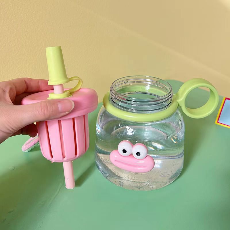 Girls' Water Bottle Summer High-Value Straw Belly Large Capacity Strainer High Temperature Resistant Cute Tea Brewing_voghion.com