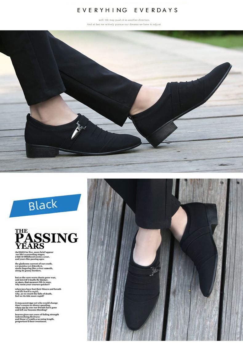 Modèle d'affaires pour hommes britanniques pointus pointus pointus grandes chaussures décontractées chaussures en toile respirantes chaussures pour hommes Joker marée de printemps et d'automne_voghion.com