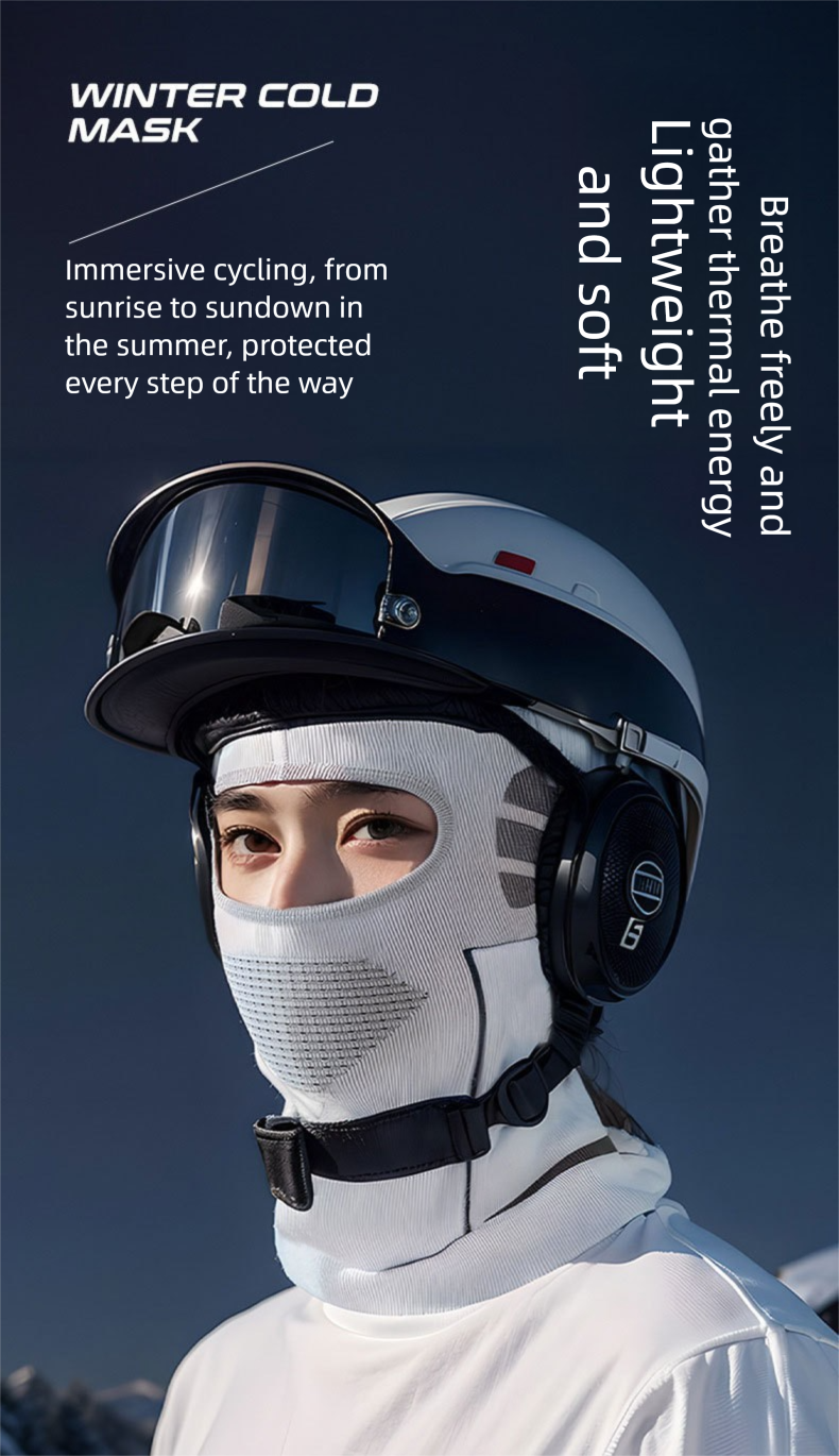 Cycling Warm Face Mask Cold-proof Thickened Breathable Windproof Sports Headgear Ski Equipment_voghion.com