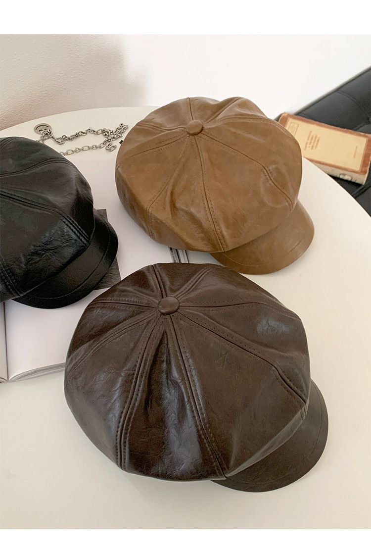 Duckbill Beret 2025 Herbst/Winter Neue achteckige Damenmütze_voghion.com