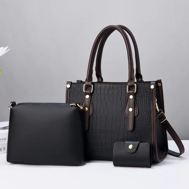 Women's Handbag Large Capacity Tote Bag Three-piece Set Tote Bag Commuter Bag_voghion.com