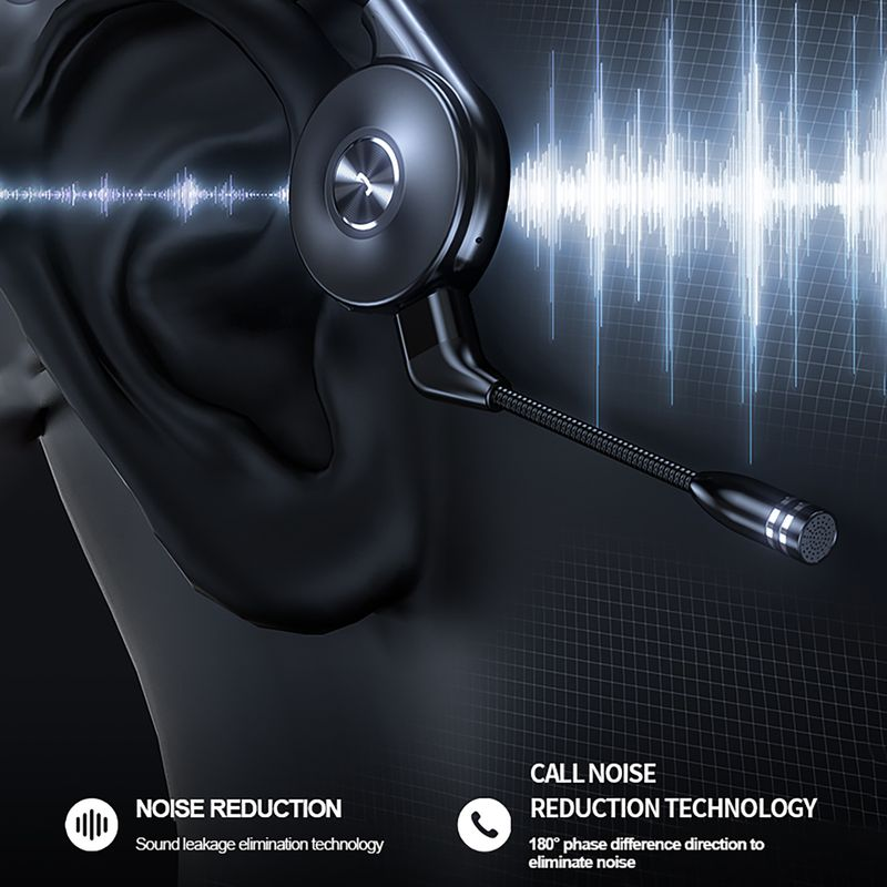 M1 Bone Conduction Earphone Sensitive Noise Cancelling Ergonomic Bluetooth-compatible5.0 Ear Hook Mini HiFi Earbud for_voghion.com