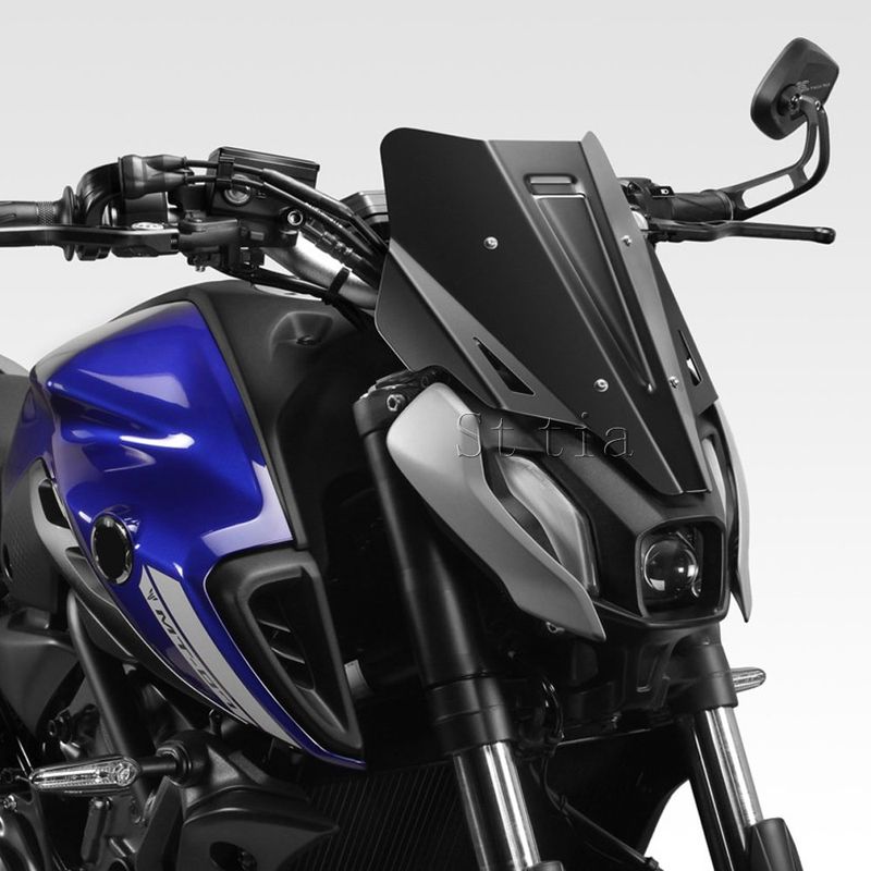 For FZ07 MT07 MT-07 FZ 07 2021-2024 Motorcycle Windshield Windscreen Kit Deflector Fairing Cover Wind Screen Accessories_voghion.com