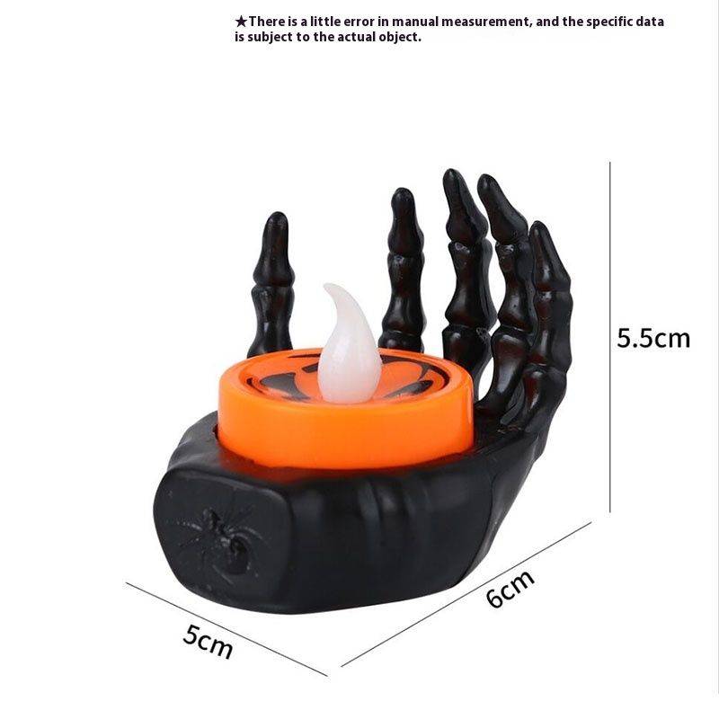 Bougie d'Halloween citrouille LED électronique ornements de bureau créatifs petites veilleuses accessoires de décoration de scène_voghion.com