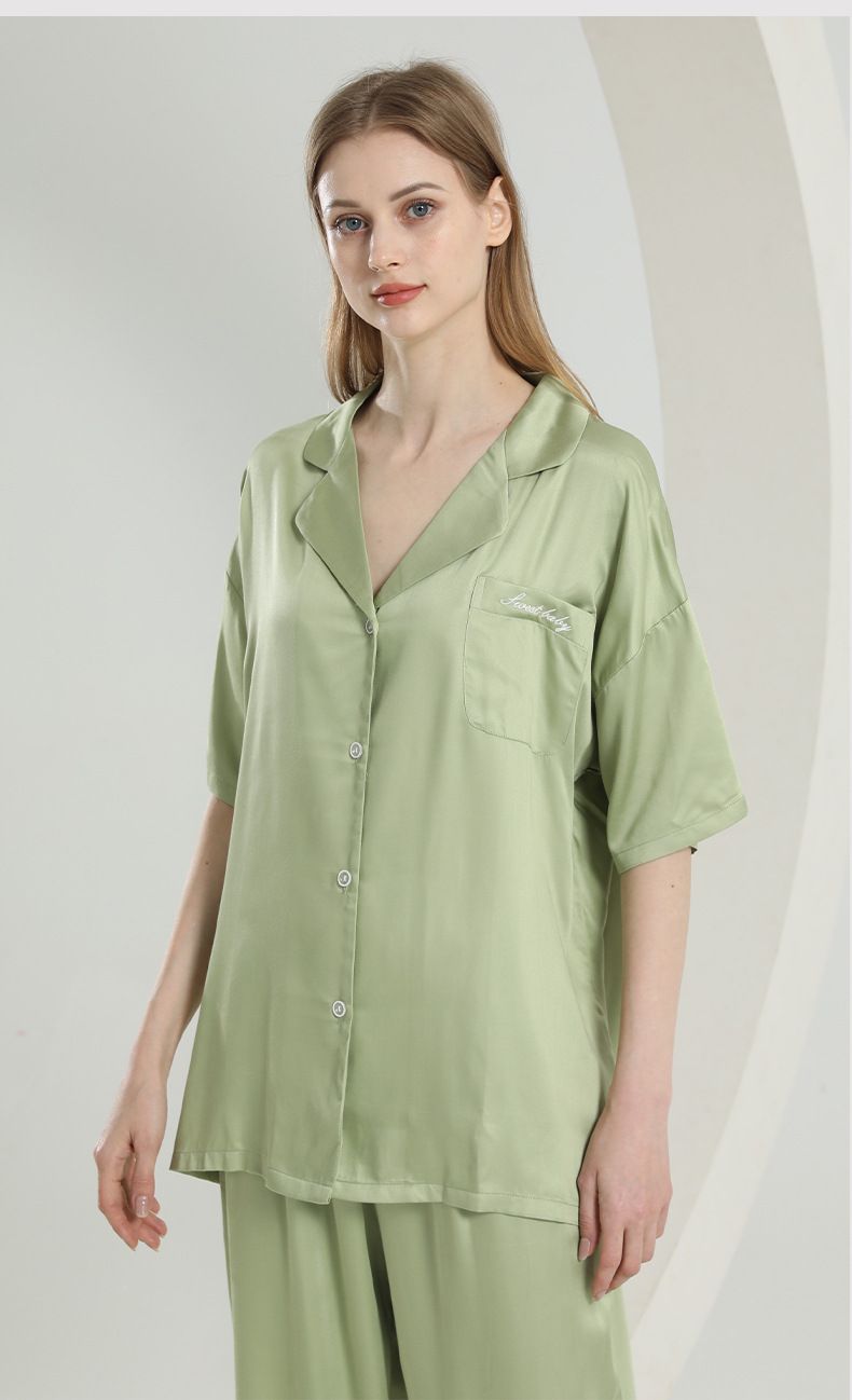 Women's simple long sleeve home wear_voghion.com