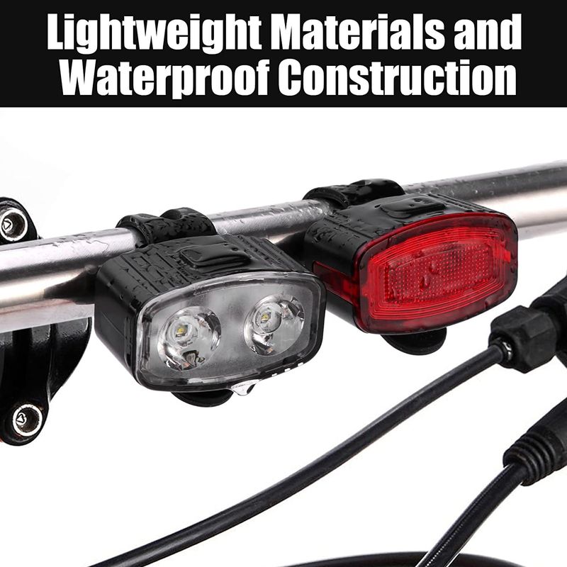 Fahrradrücklicht Typ C Aufladen Multi-Modus Nachtfahrt Scheinwerfer Rücklicht Set Outdoor LED Reitlicht_voghion.com