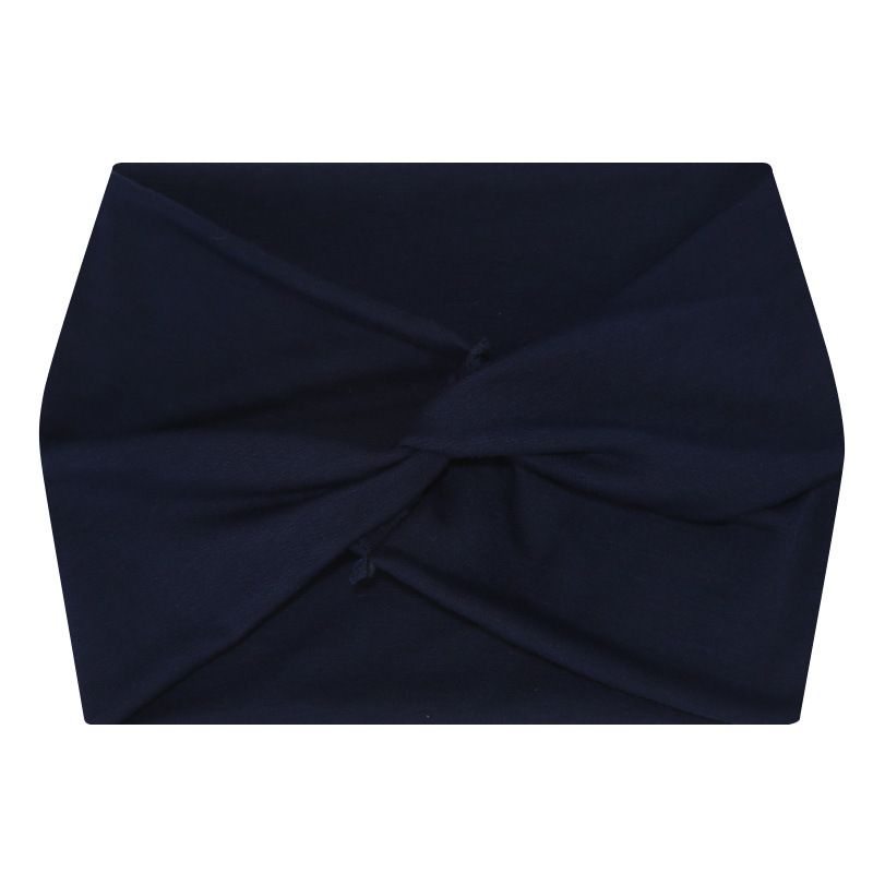 New Women's Wide Edge Hair Band Solid Color Elastic Headscarf Men's Sports Yoga Running Fitness Antiperspirant Cotton Headband_voghion.com