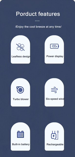 Xiaomi Home Use Electric Bladeless Table Fan Cooler USB Charging Portable Wireless Mini Cooling Fan Ultra Quiet LED Night Light_voghion.com
